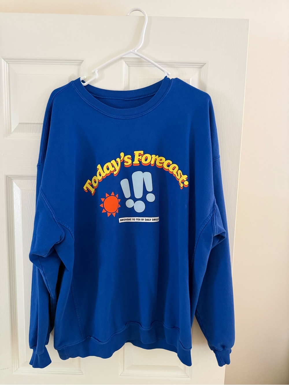 Daily Drills Blue "Today's Forecast" Graphic Sweatshirt